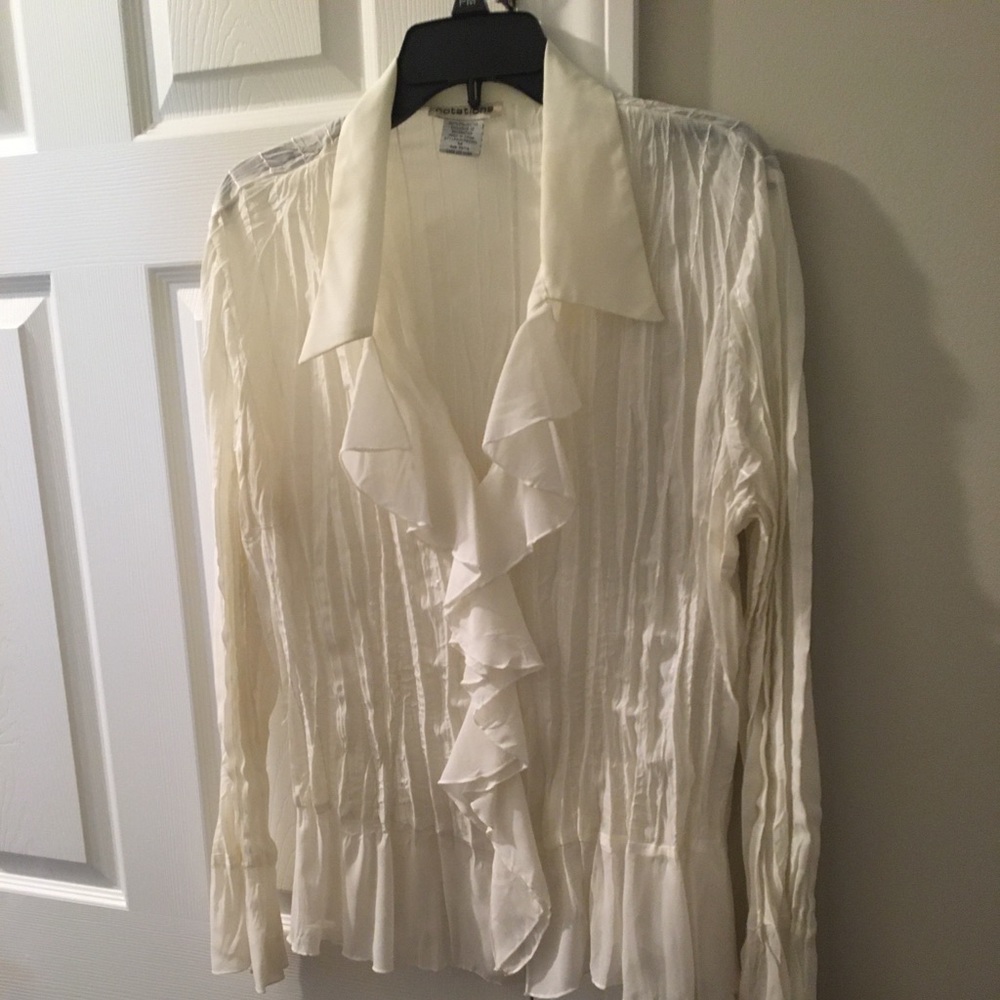 NWOTS IVORY LONG sleeve blouse!